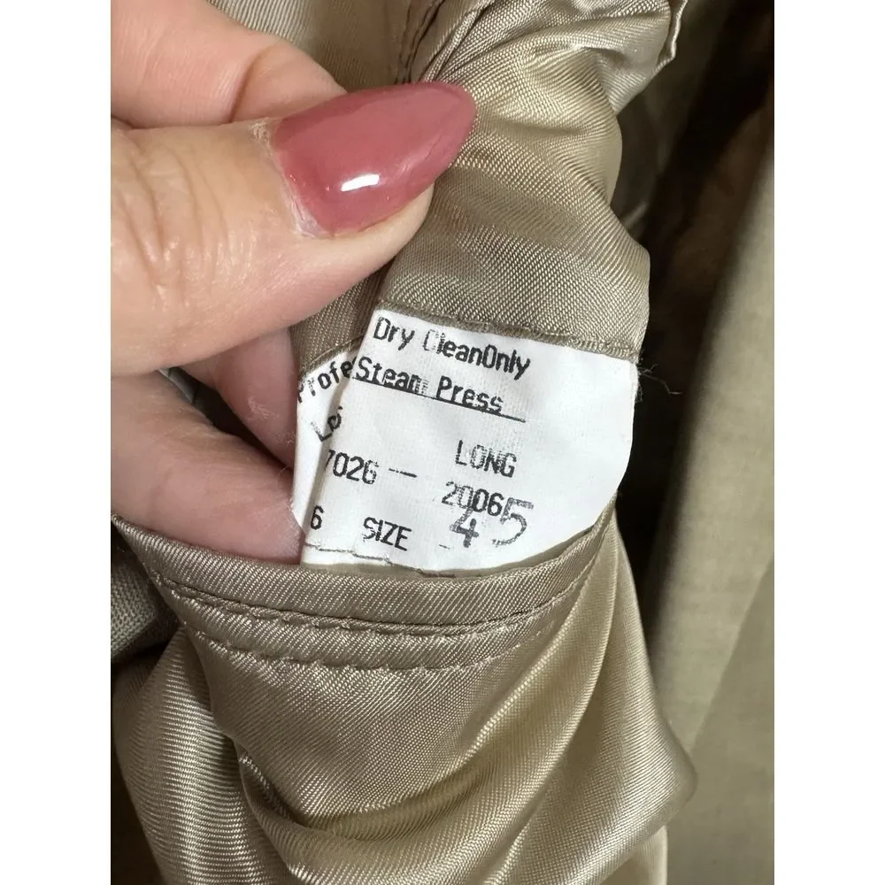 Brooks Brothers Brooksease‎ Mens 100% Wool Beige Blazer Size 45